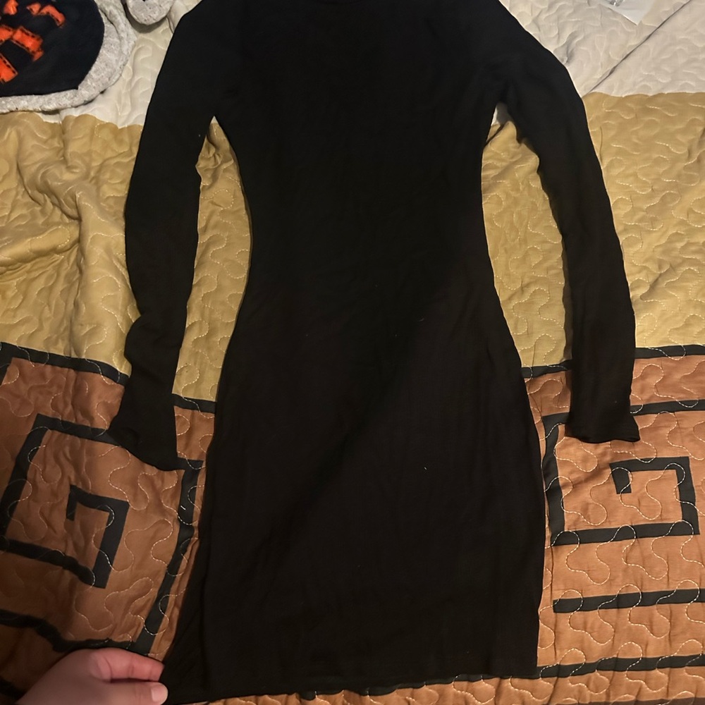 Windsor Black Turtleneck Bodycon Dress